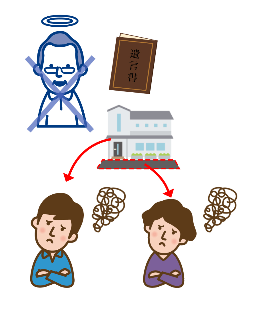 一戸建ては長男に、私道は二男に…困った遺言